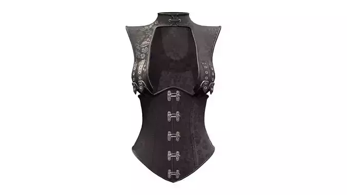 Ladies Leather Detailed Corset Low-poly 3D model Ladies Leather Detailed Corset Low-poly 3D model