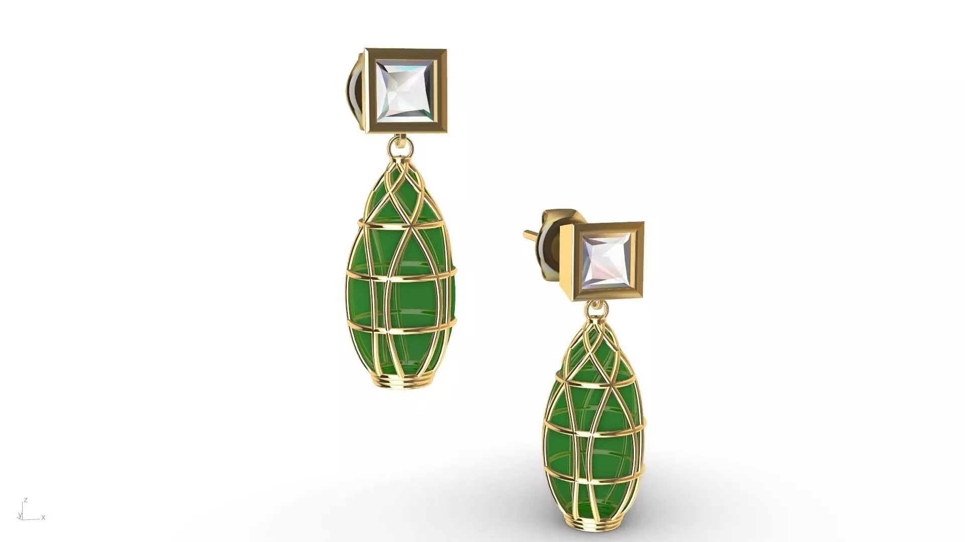lantern earrings stl verified 3D print model