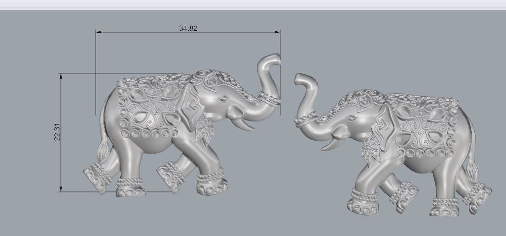 elephant hati  3D print model_4