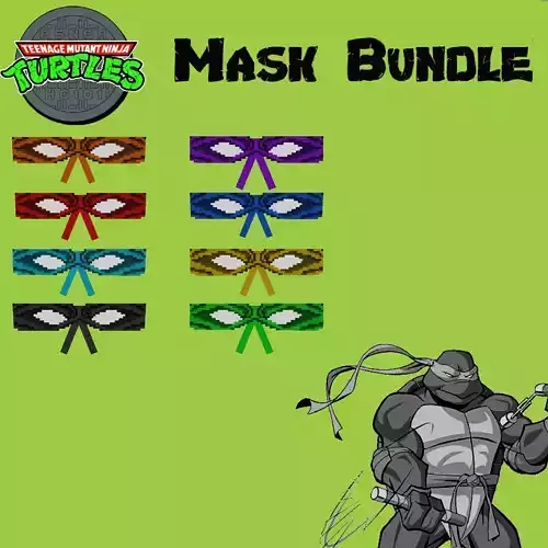 TMNT Series Mask Bundle 3D model