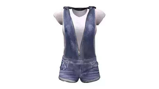 Dungaree Shorts with Tee