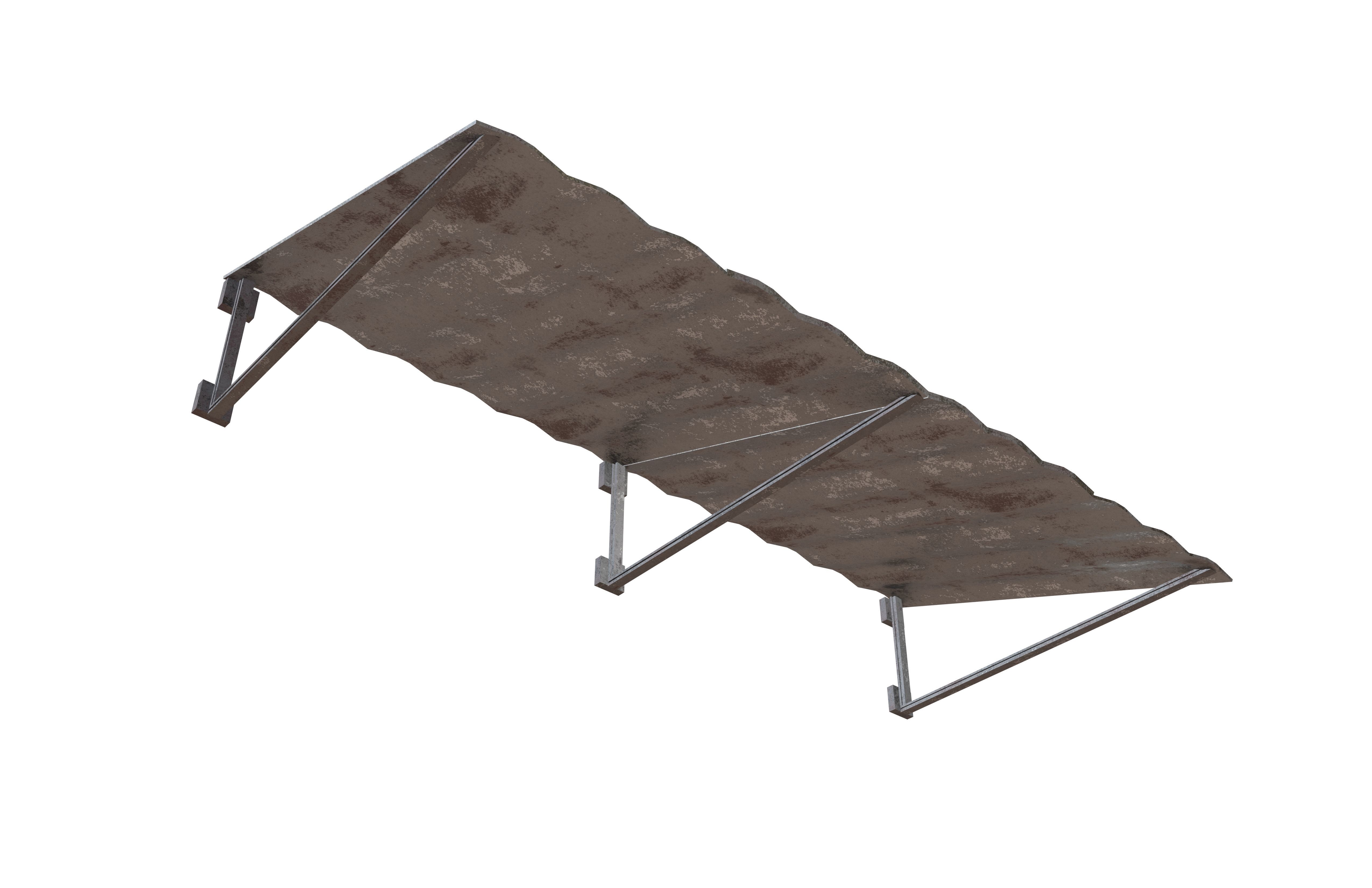 Tin Roof v1 002 Low-poly 3D model_3