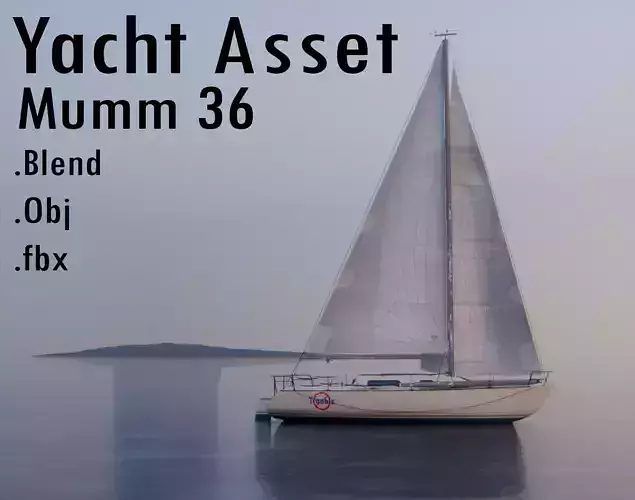 Sailing Yacht   -   Mumm 36   -   Blender   OBJ   FBX 3D model