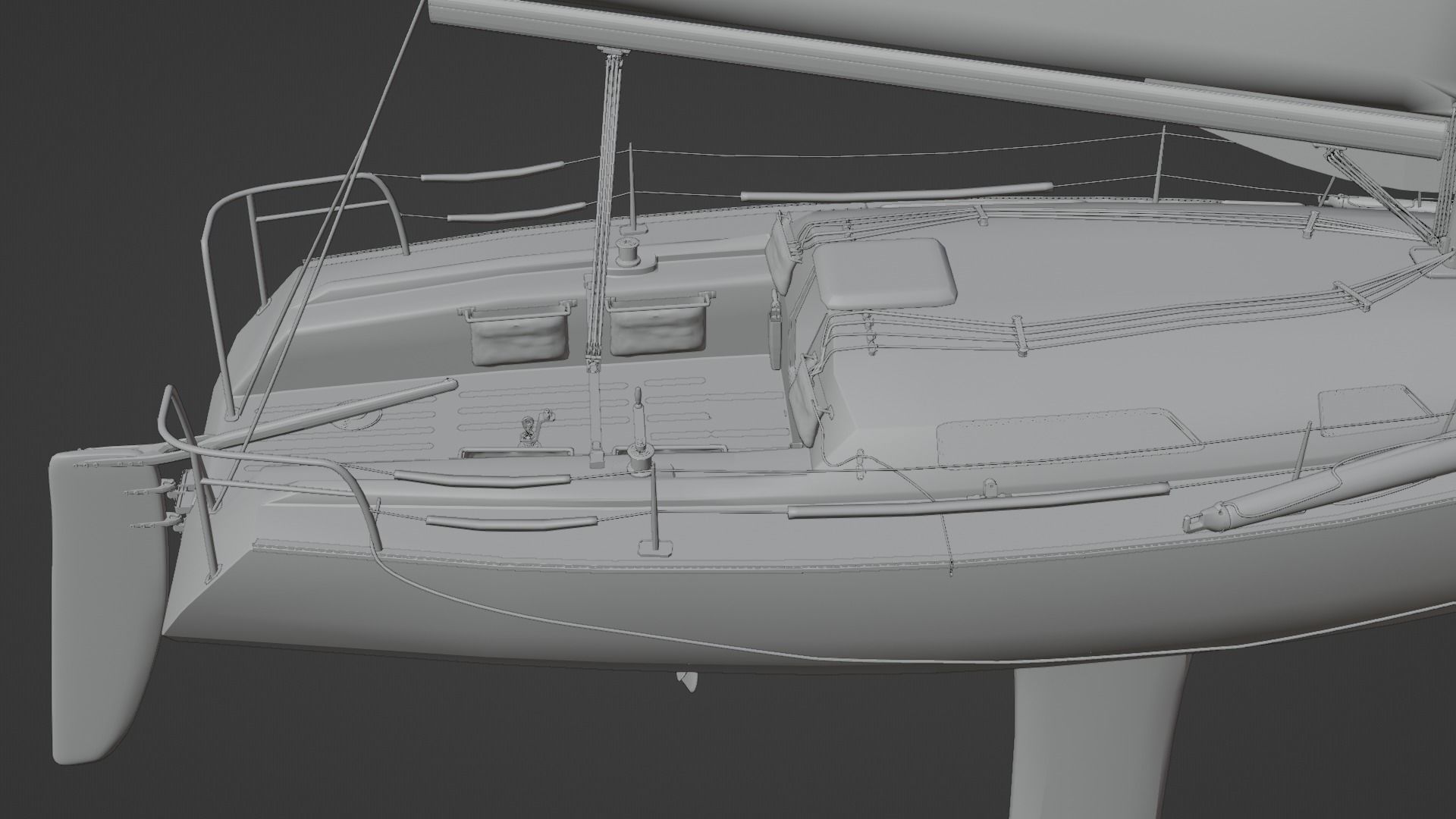 Sailing Yacht - Mumm 36 - Blender OBJ FBX 3D model_10