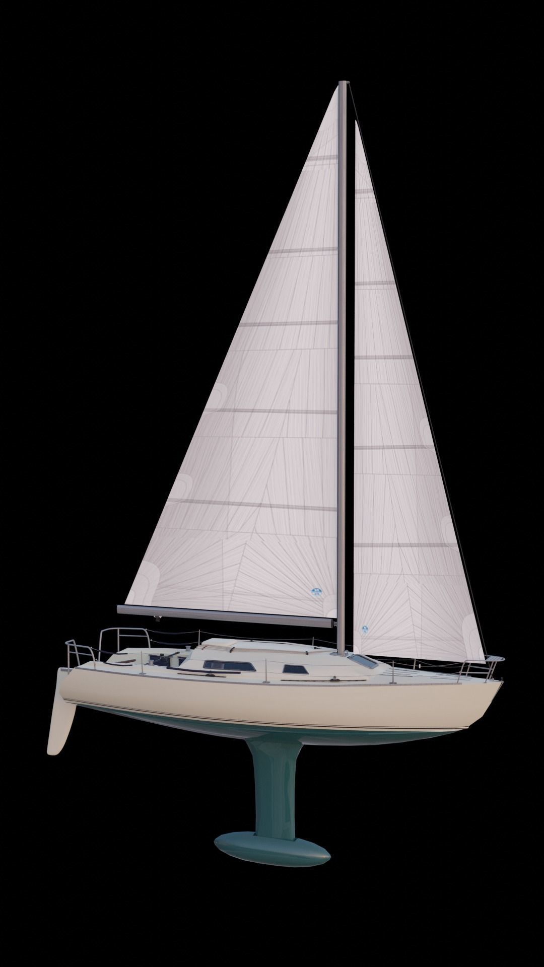 Sailing Yacht - Mumm 36 - Blender OBJ FBX 3D model_6
