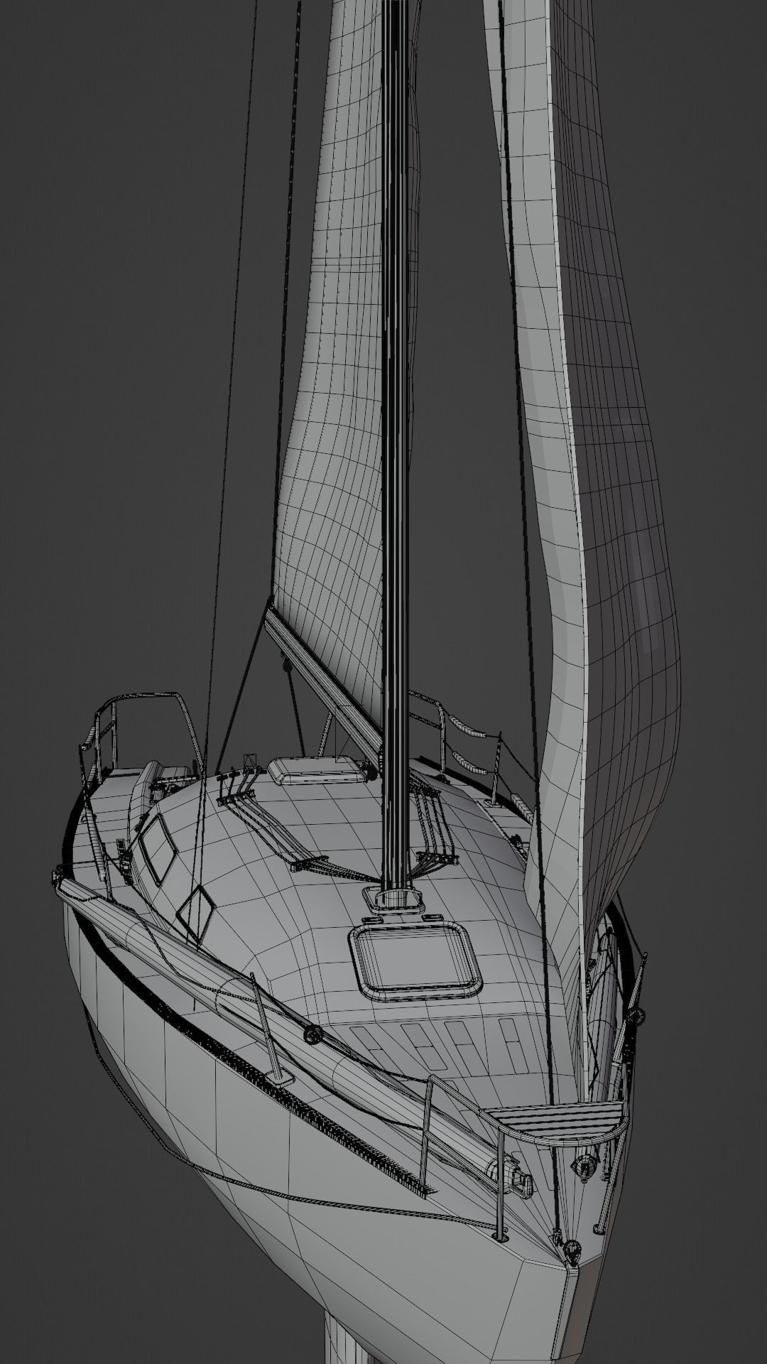 Sailing Yacht - Mumm 36 - Blender OBJ FBX 3D model_12
