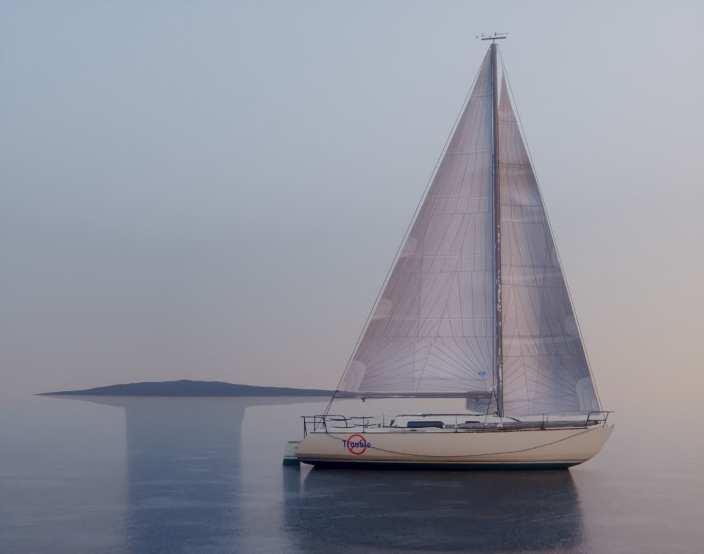 Sailing Yacht - Mumm 36 - Blender OBJ FBX 3D model_2