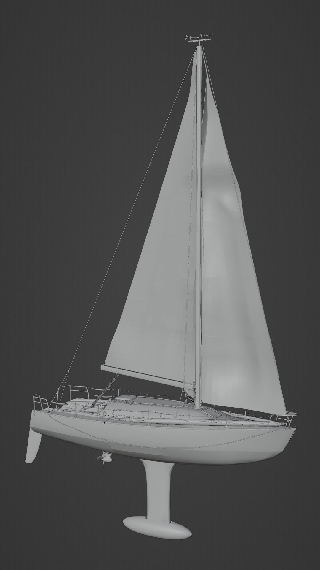 Sailing Yacht - Mumm 36 - Blender OBJ FBX 3D model_7