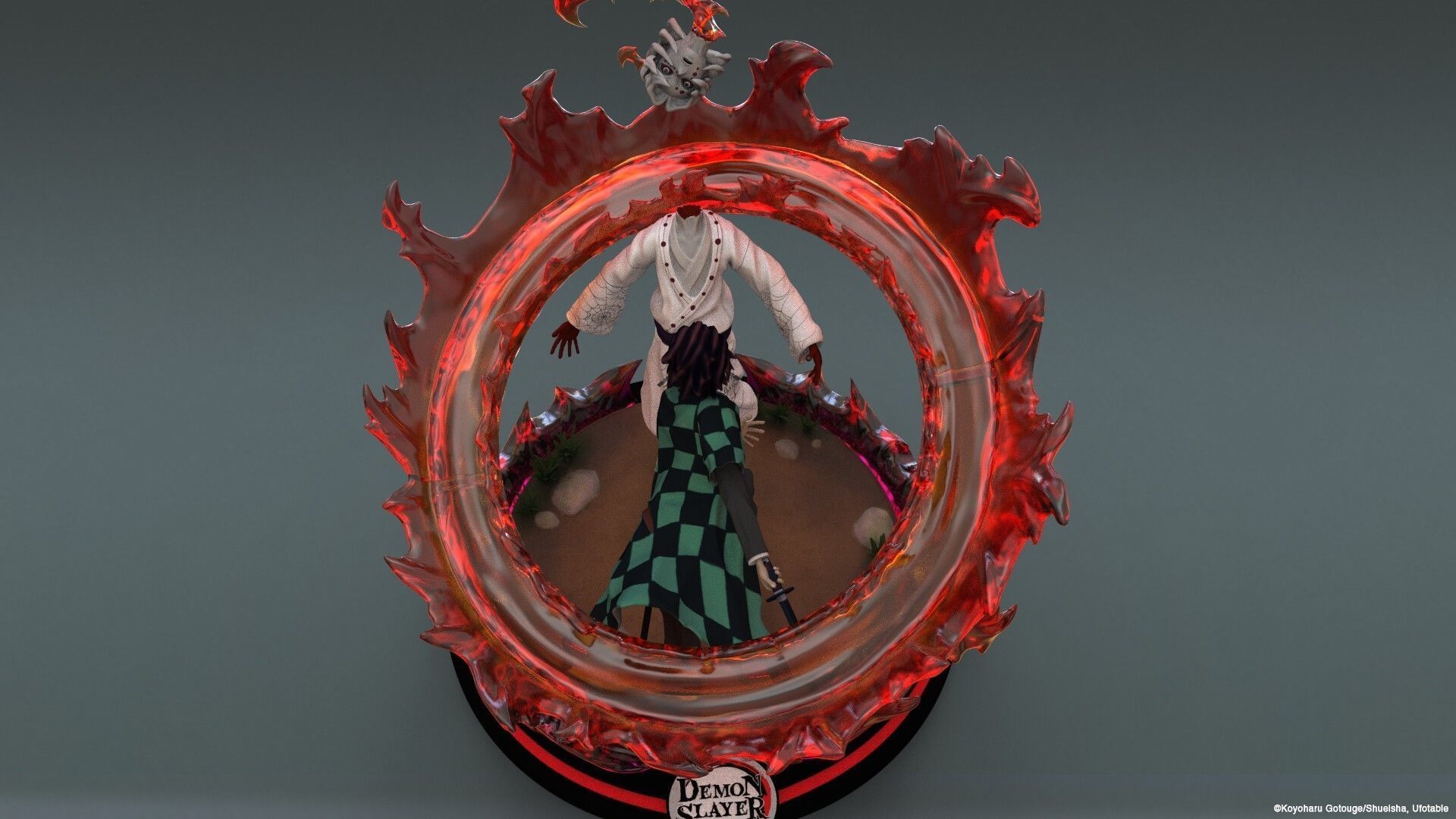 Demon Slayer - Tanjiro Kamado vs Rui 3D print model_9