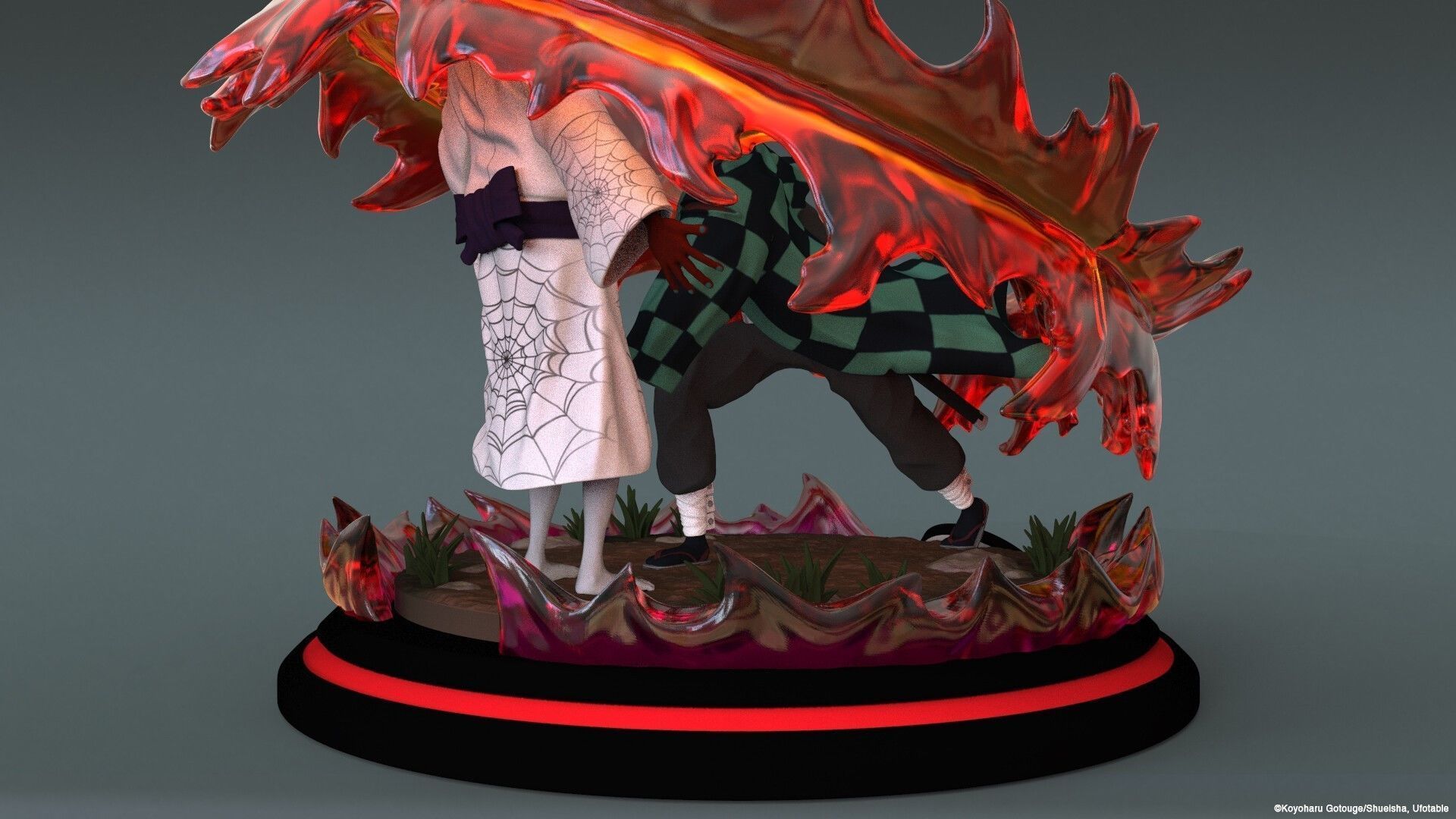 Demon Slayer - Tanjiro Kamado vs Rui 3D print model_10