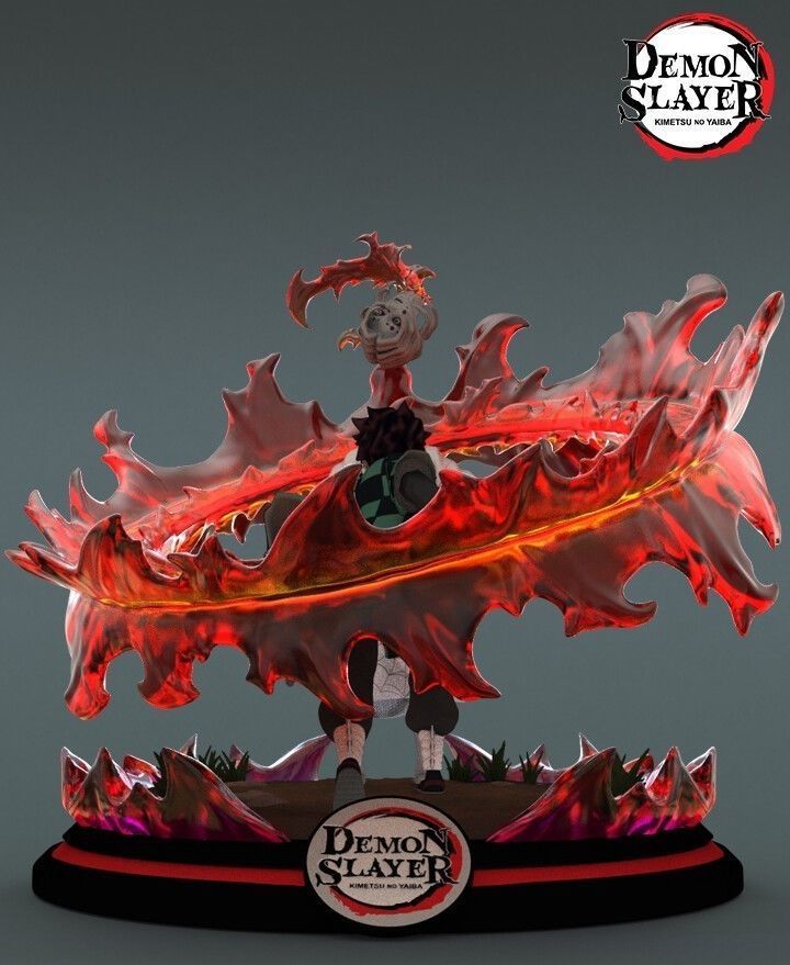 Demon Slayer - Tanjiro Kamado vs Rui 3D print model_7