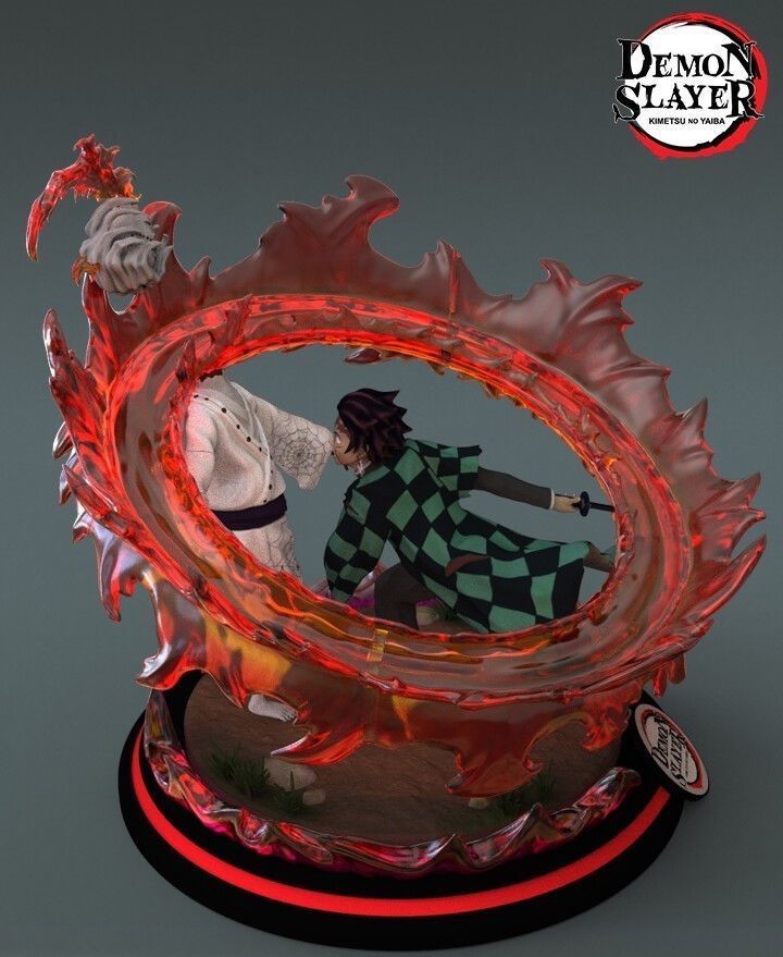 Demon Slayer - Tanjiro Kamado vs Rui 3D print model_8