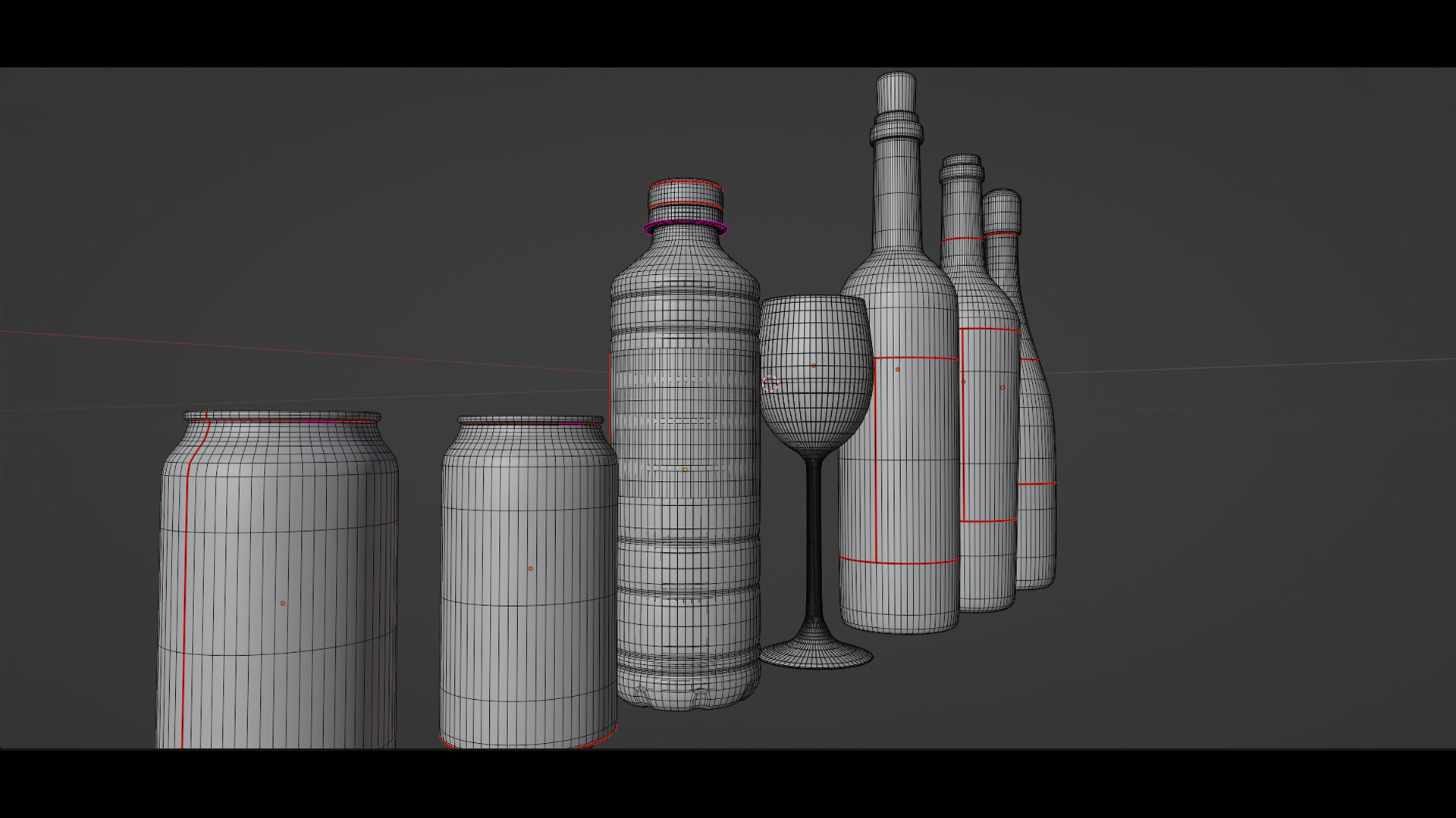 Collection of alcoholic and non alcoholic drinks by Nikdox 3D model_12