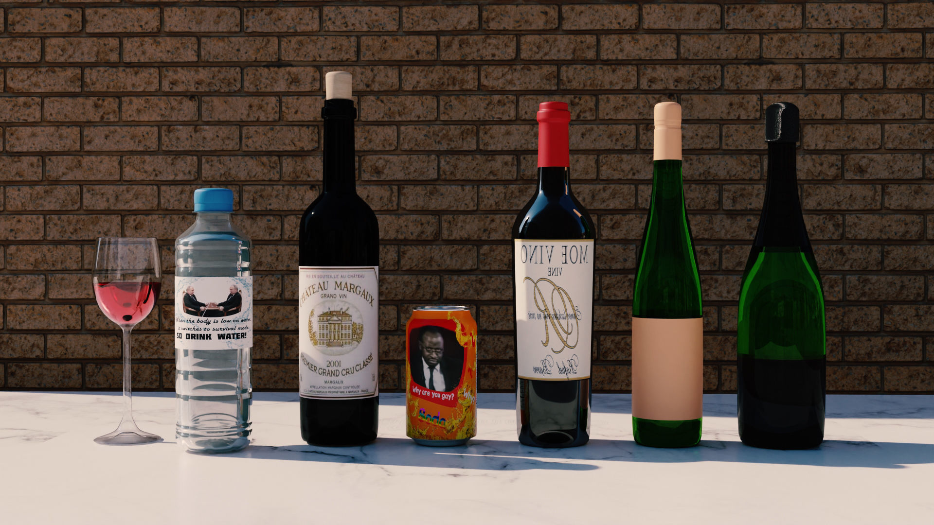 Collection of alcoholic and non alcoholic drinks by Nikdox 3D model_3