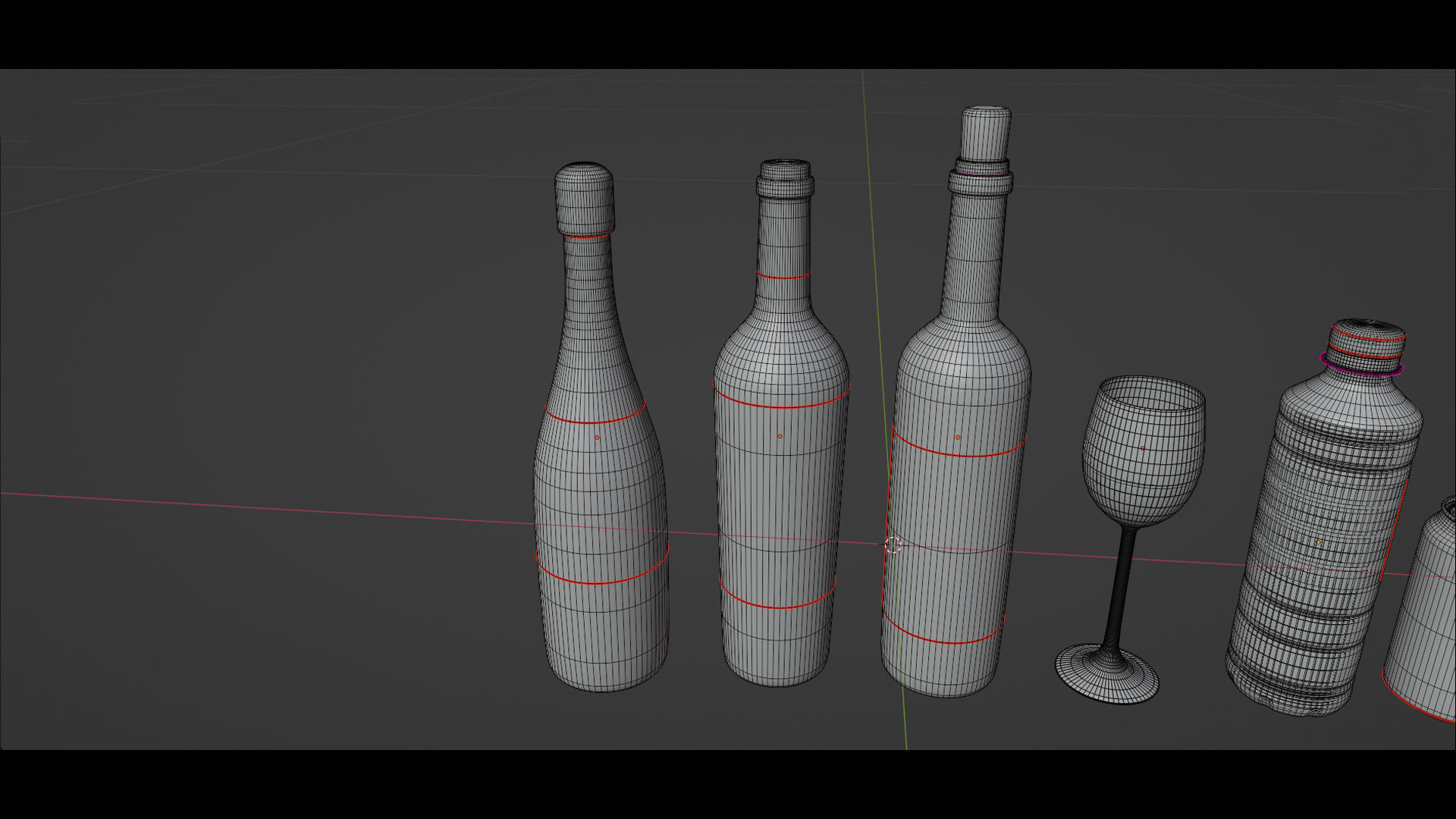 Collection of alcoholic and non alcoholic drinks by Nikdox 3D model_13