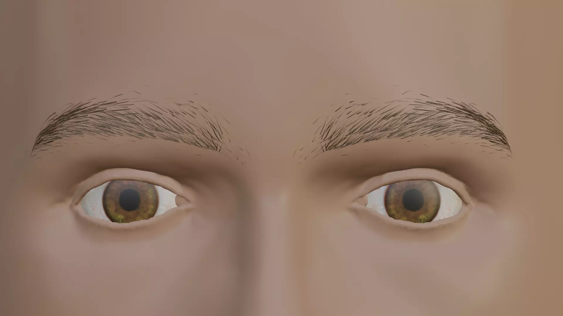 Natural looking eyebrows Low-poly 3D model_0