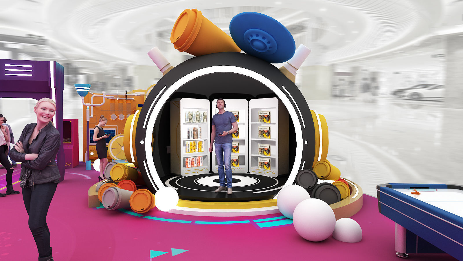 beverage Drinks Beer Coffee booth  3D model_16