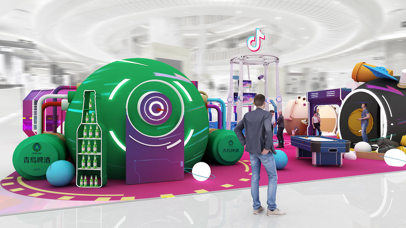 beverage Drinks Beer Coffee booth  3D model_7