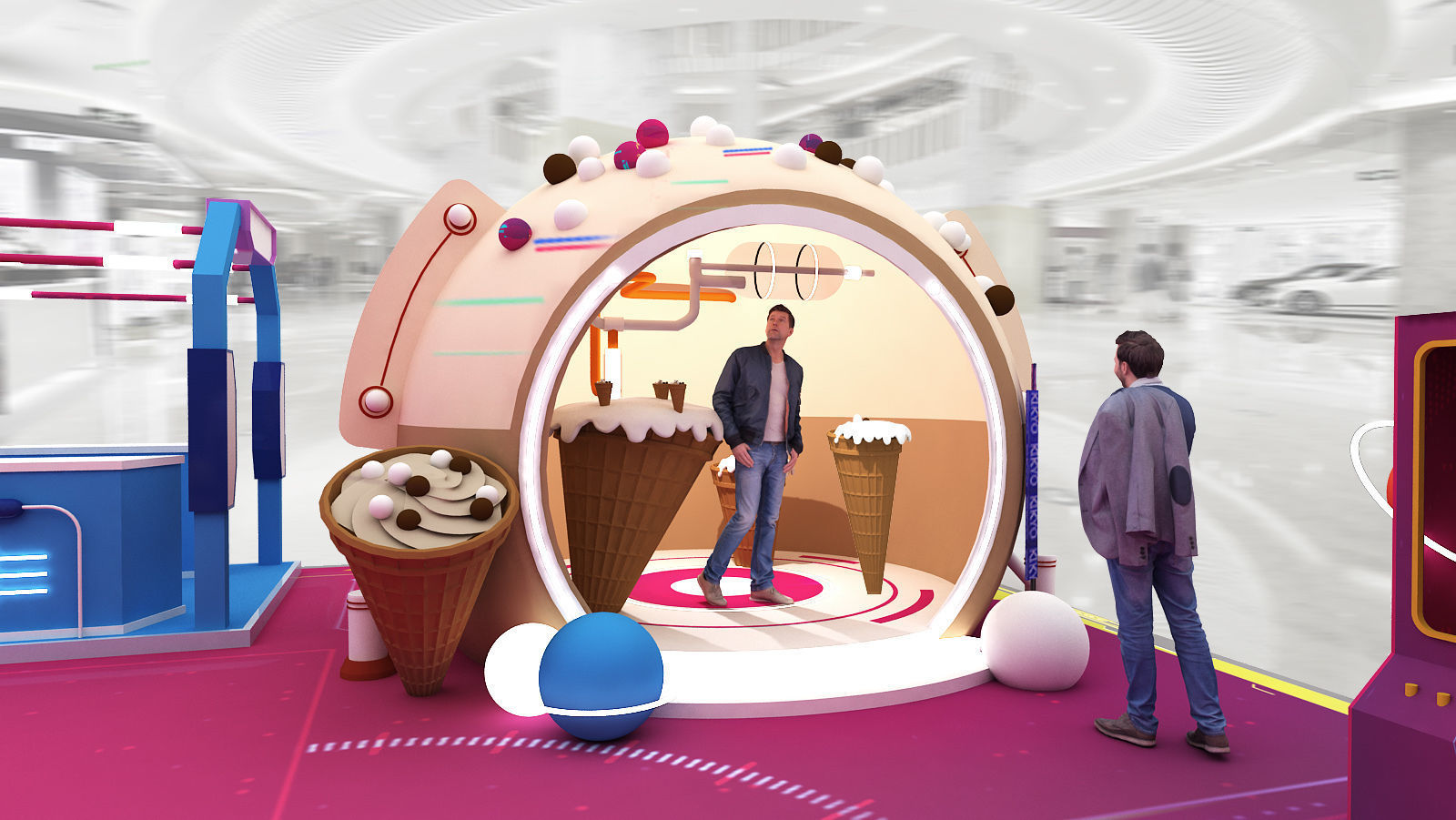 beverage Drinks Beer Coffee booth  3D model_9