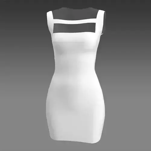 LITTLE DRESS MATTE COLOR WHITE ELEGANCE  LOOK