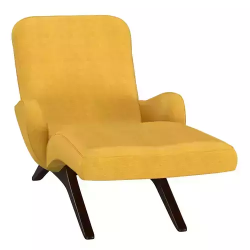 CONTOUR-CHAISE-BY-VLADIMIR-KAGAN-MODEL-170C lounge chair with wooden legs