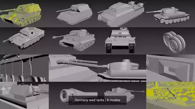 Germany ww2 tanks 3D Model Collection