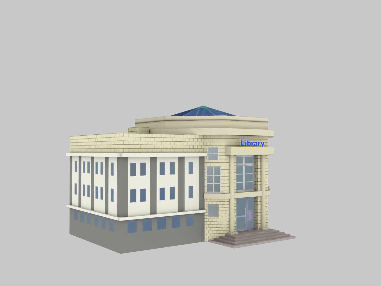 Low Poly Building Pack 4 Low-poly 3D model_8
