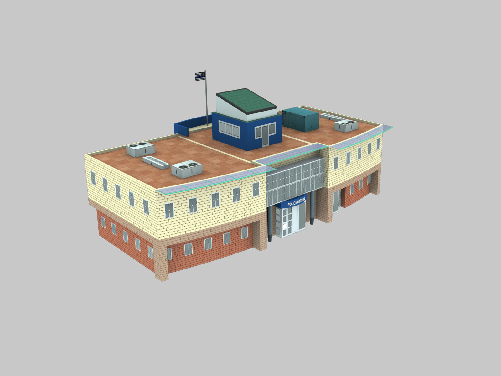 Low Poly Building Pack 4 Low-poly 3D model_1