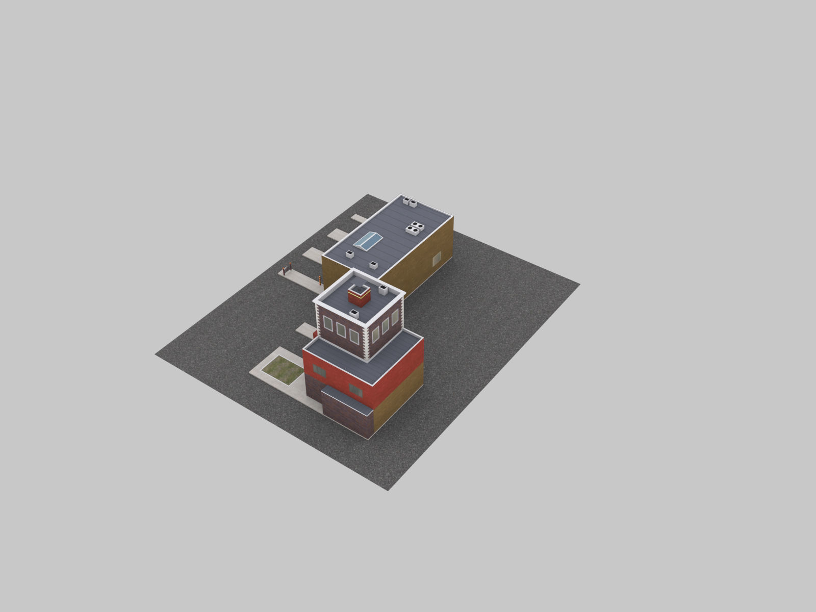 Low Poly Building Pack 4 Low-poly 3D model_4