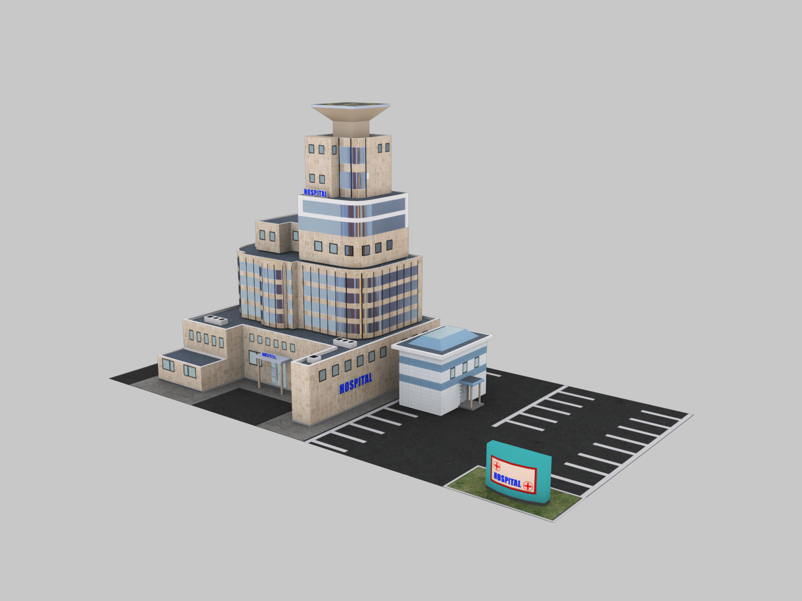 Low Poly Building Pack 4 Low-poly 3D model_10