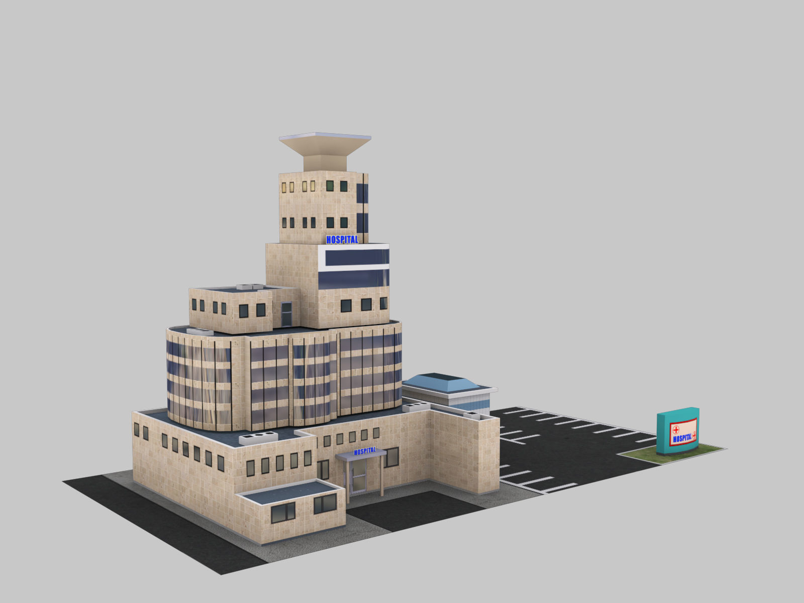 Low Poly Building Pack 4 Low-poly 3D model_6