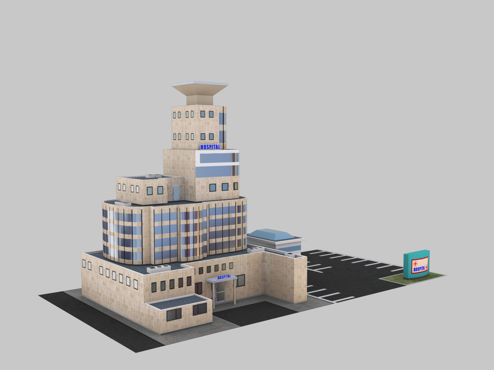 Low Poly Building Pack 4 Low-poly 3D model_5