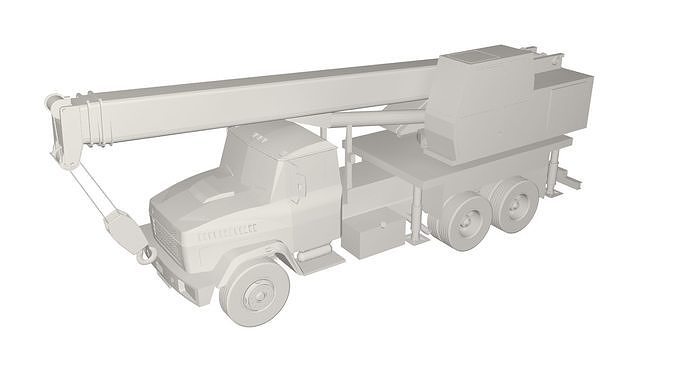 Kraz crane truck 3D model