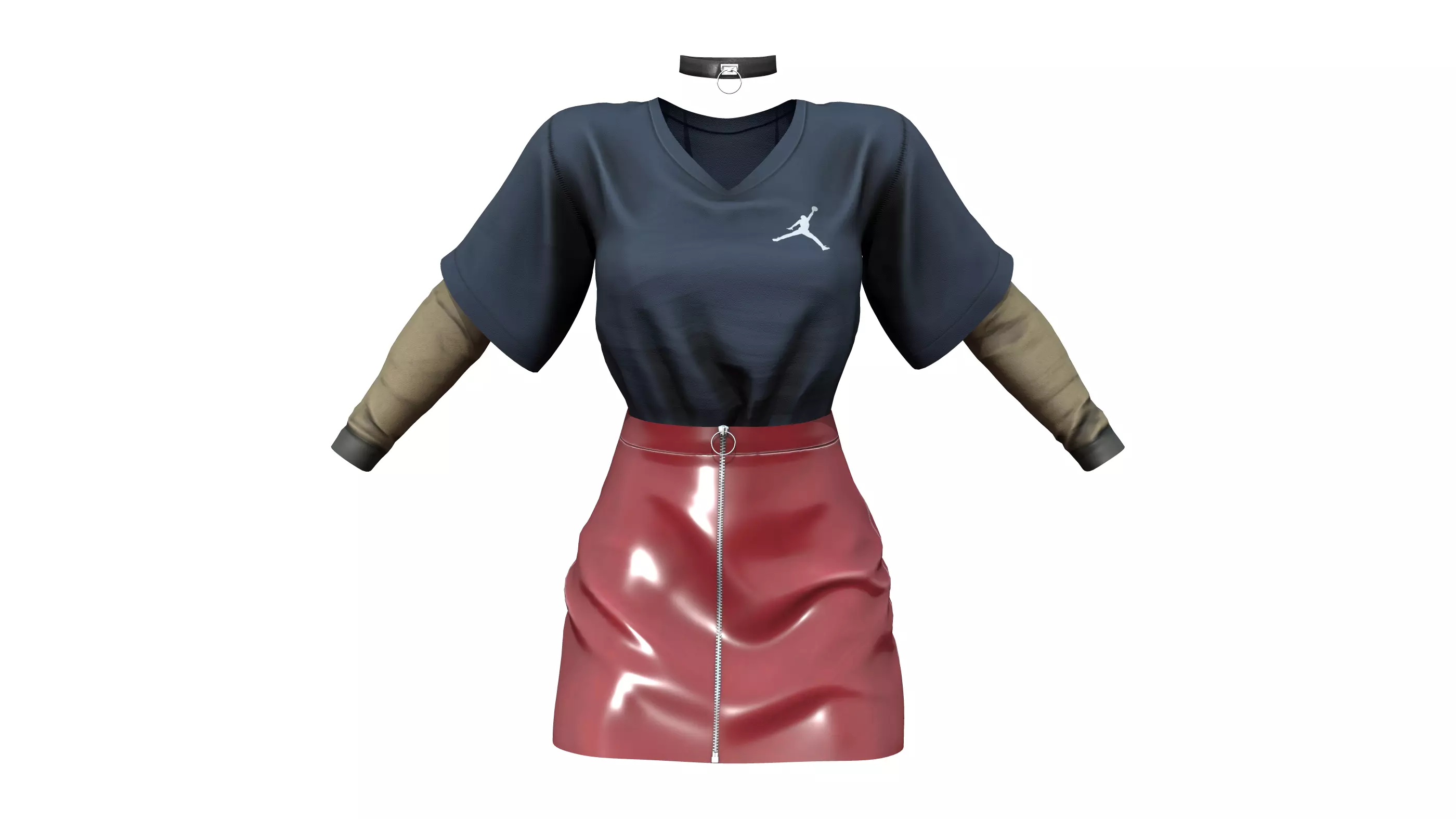 Mini Skirt Surgeon Outfit Low-poly 3D model