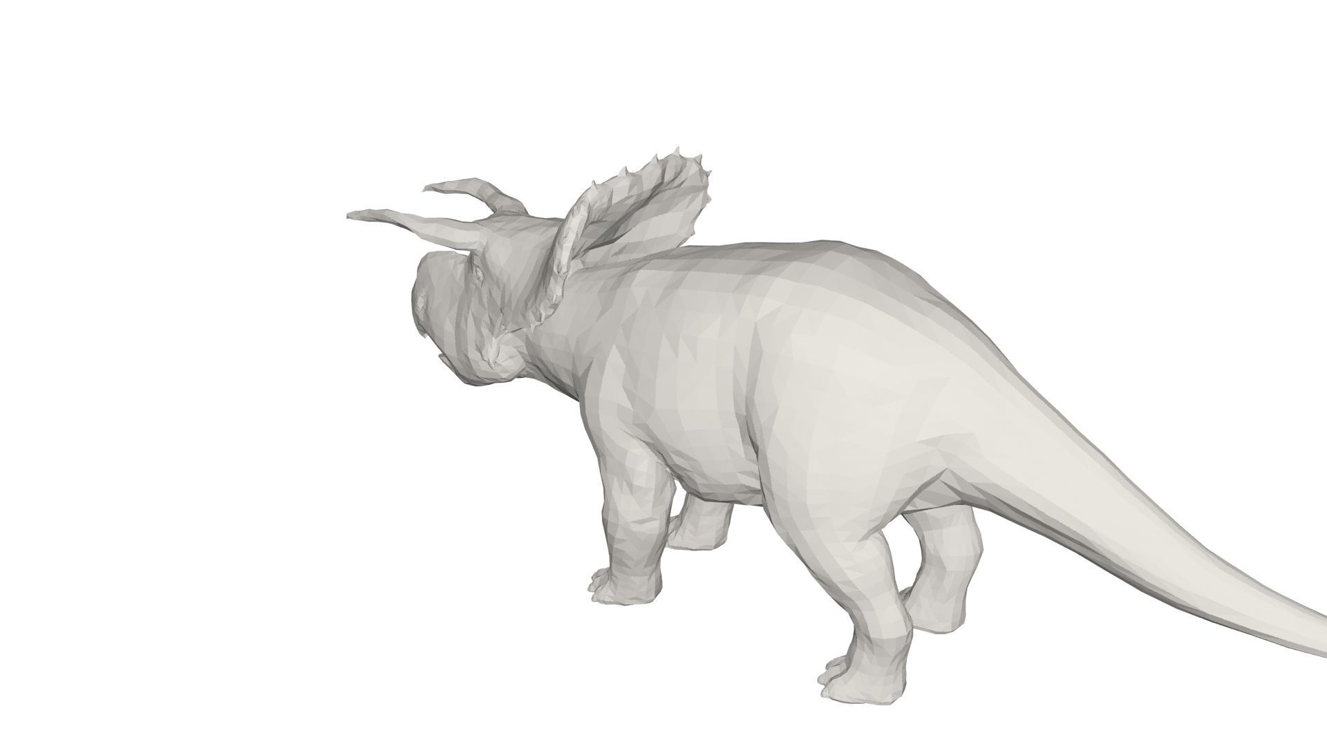Dinosaur triceratops Low-poly 3D model_7