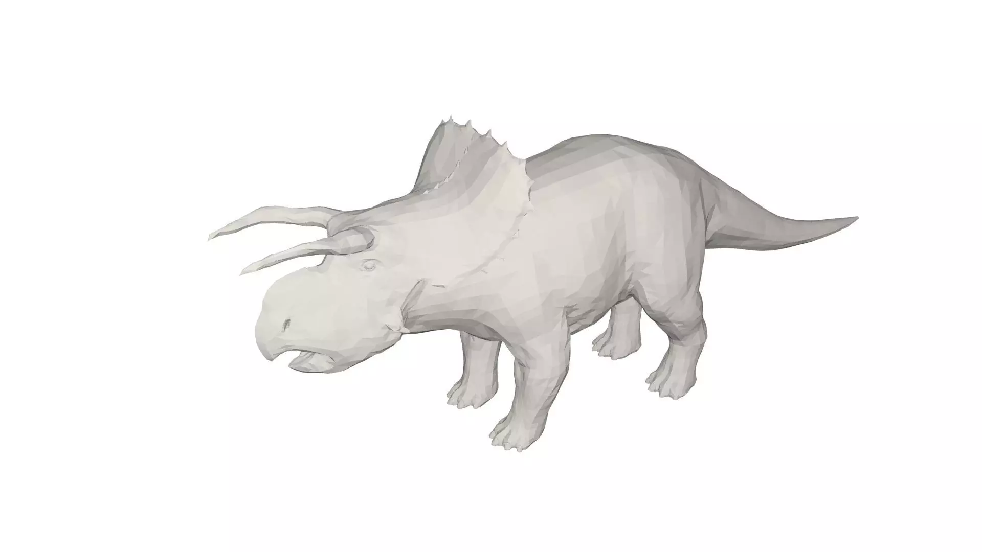 Dinosaur triceratops Low-poly 3D model_0