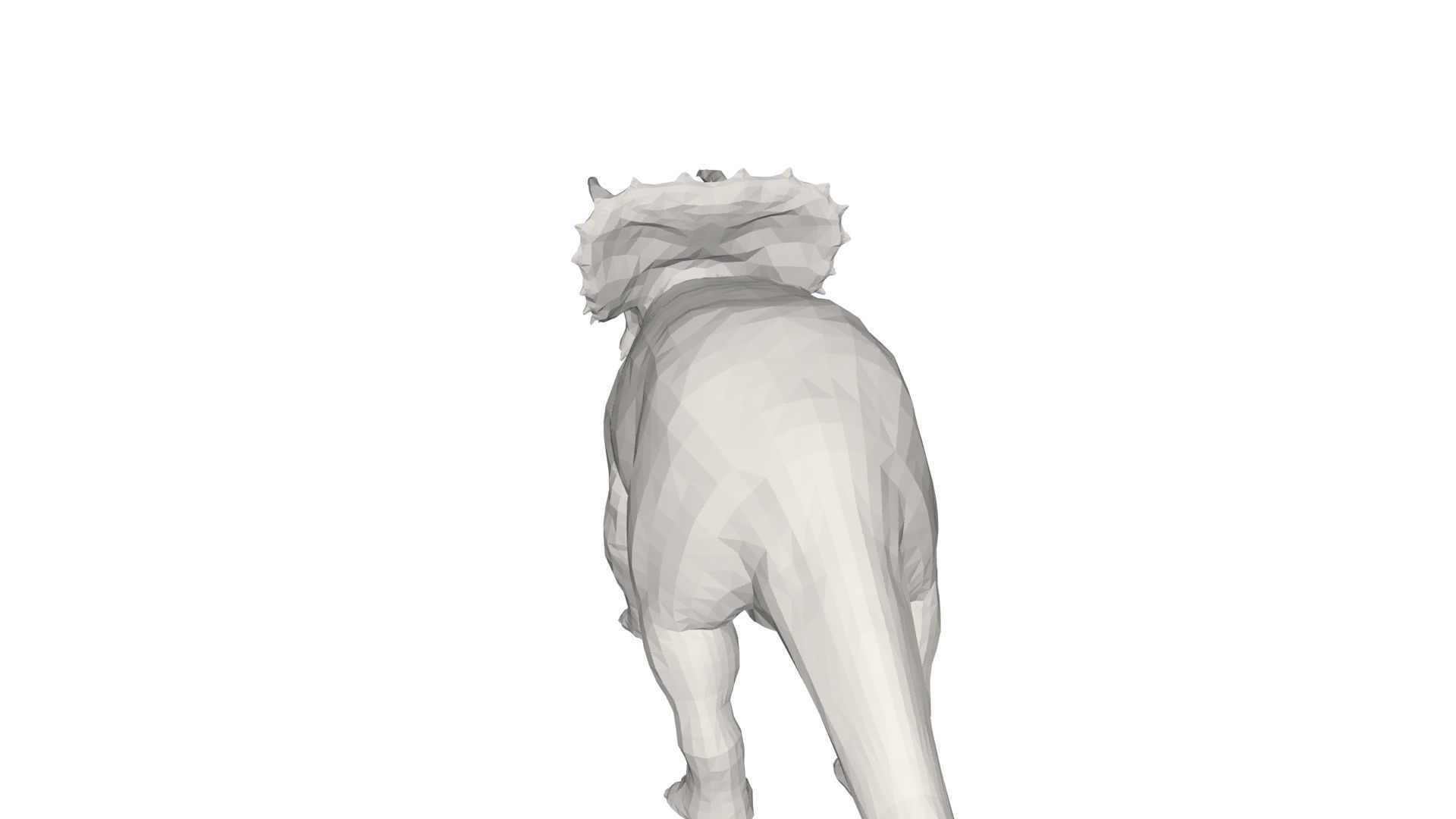 Dinosaur triceratops Low-poly 3D model_6