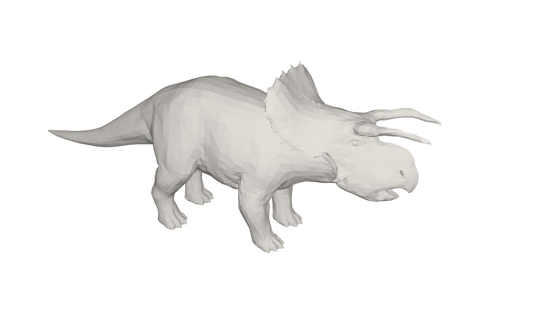 Dinosaur triceratops Low-poly 3D model_3