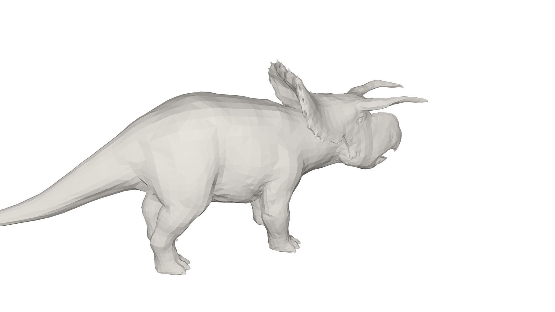Dinosaur triceratops Low-poly 3D model_4