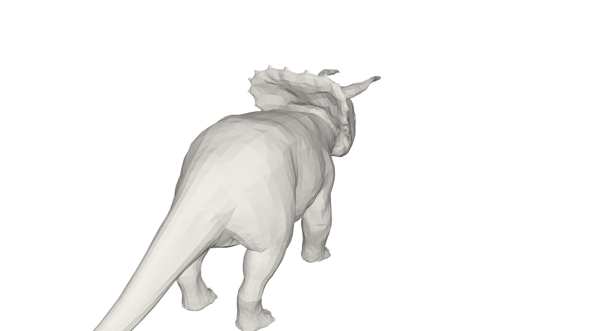 Dinosaur triceratops Low-poly 3D model_5
