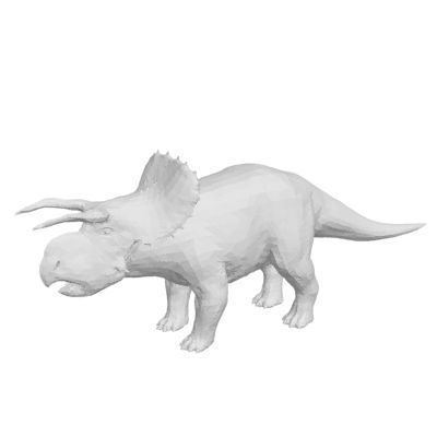 Dinosaur triceratops Low-poly 3D model_8