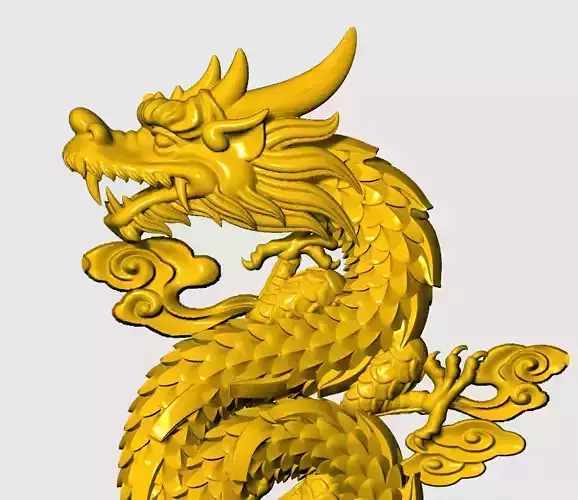 Asian relief dragon pendant in the sky 11