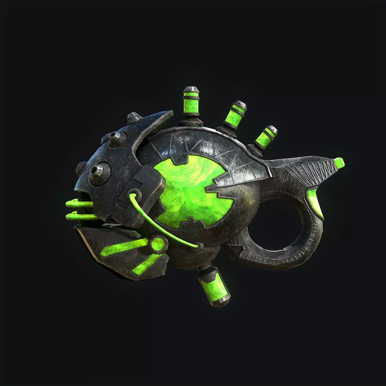 Sci-Fi Poison Gun Low-poly 3D model