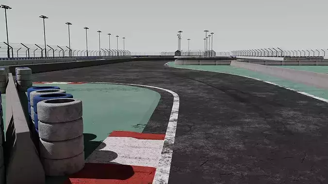Drifting Race Track 3D model 3