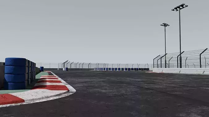 Drifting Race Track 3D model 7