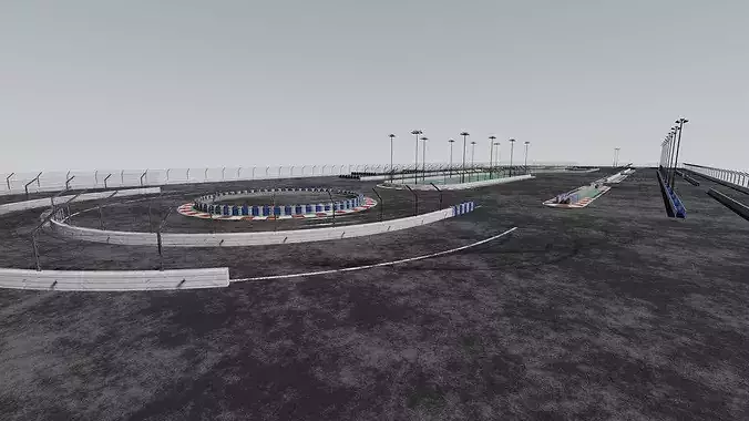 Drifting Race Track 3D model 5