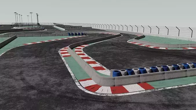 Drifting Race Track 3D model 2
