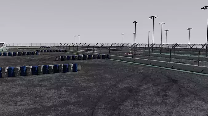Drifting Race Track 3D model 4