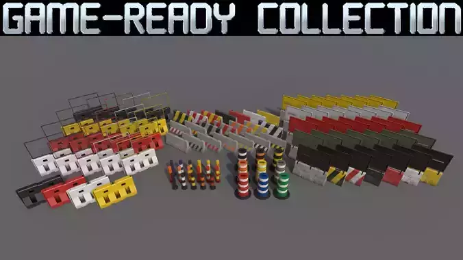 PBR Street Elements Clean-Dirty-Rusty 3D Model Collection