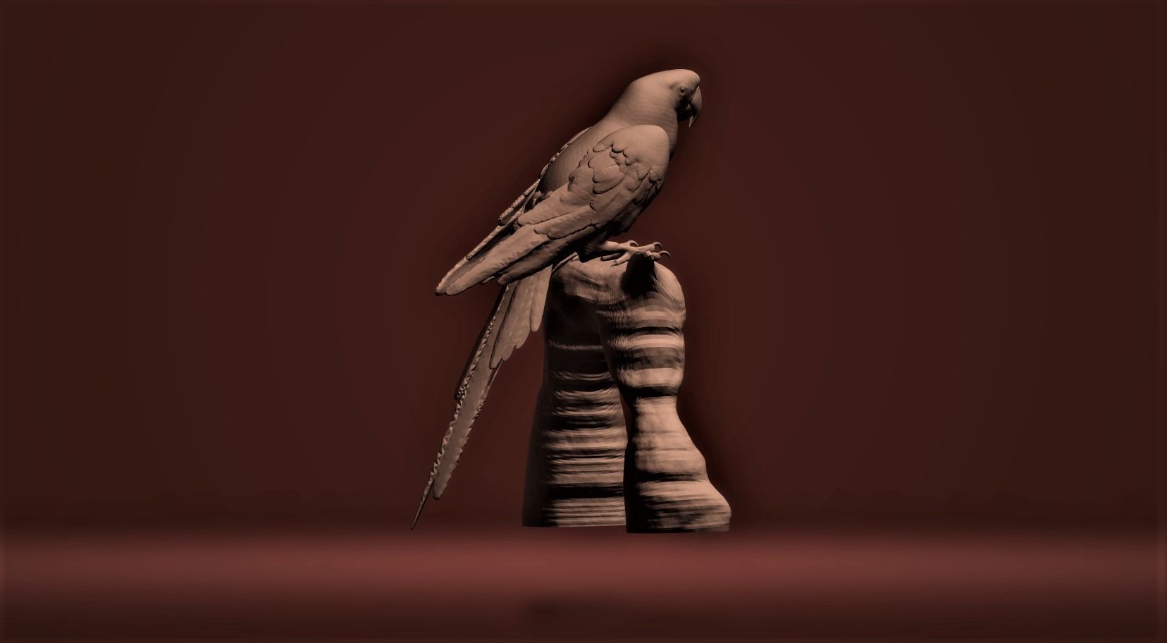 Papagei Parrot Free 3D print model_4